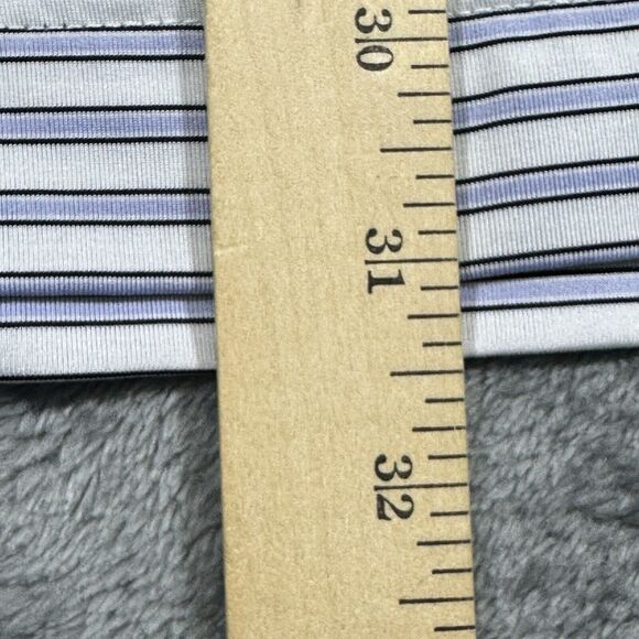 Footjoy Shirt Men’s‎ Large Gray Blue 1947 Stripped Polo Performance Golf Top - Picture 8 of 10